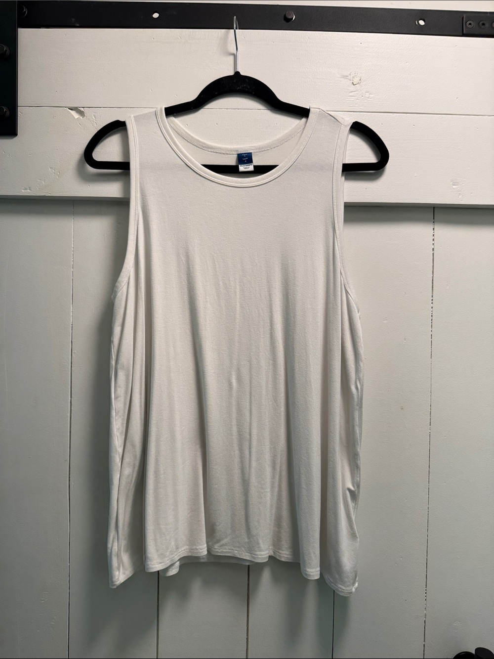 Old Navy Luxe White Swing Tank Top L Large Flowy